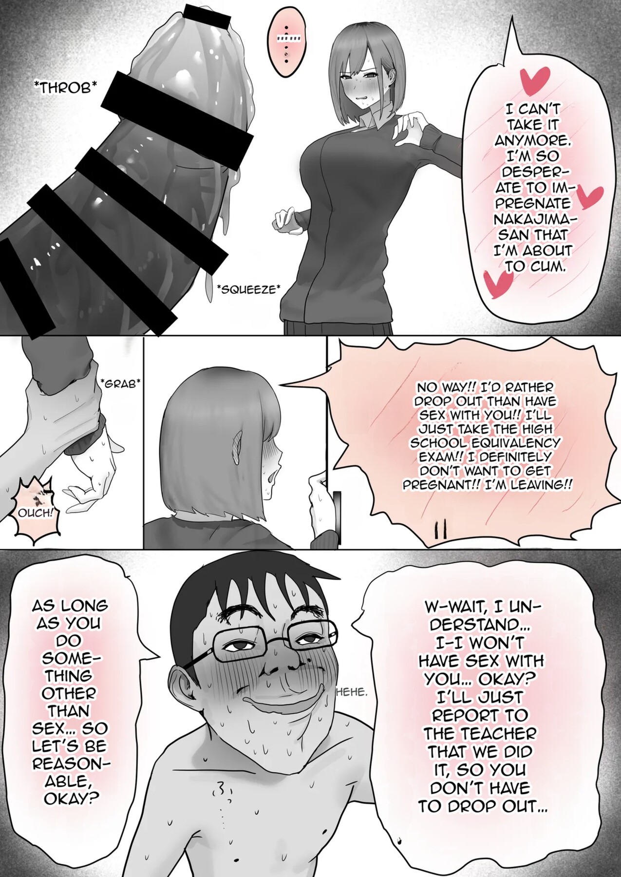 Hentai Manga Comic-A story about a busty high school girl and a nerdy guy who have lots of unprotected sex and impregnation during a sex education class.-Read-25